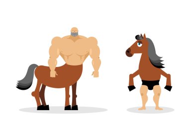 Centaur efsanevi yaratık. Yarı at yarı insan. Spor creatu