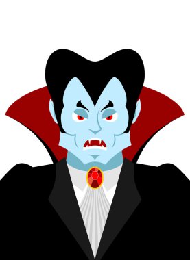 Drakula vampir lord portresi. Korkunç vahşi bir karakter. ıll