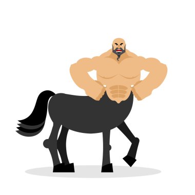 Centaur angry. Half horse half person. Sports creature. Fairy-ta clipart