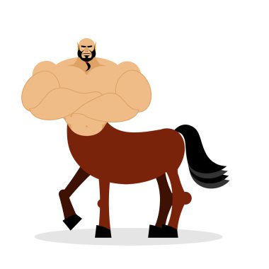 Centaur mythical creature. Half horse half person. Sports creatu clipart