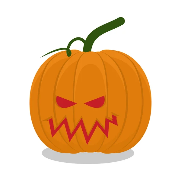 Des citrouilles effrayantes pour Halloween. terrible symbole de vacances — Image vectorielle
