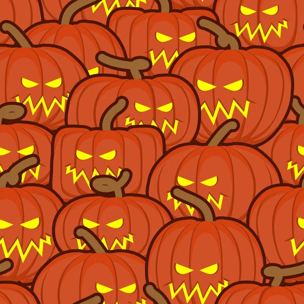 Halloween bakgrund. Pumpa sömlösa mönster. Skrämmande vegetabiliska — Stock vektor