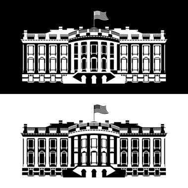 Beyaz Saray Amerika siyah beyaz simgesi. Başkan villası