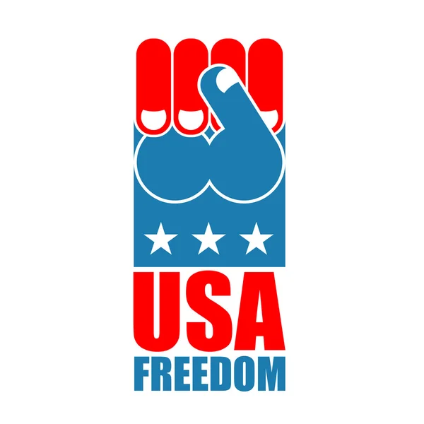 USA Freedom fist. American hand. Symbol of USA Patriot. United S — Stock vektor