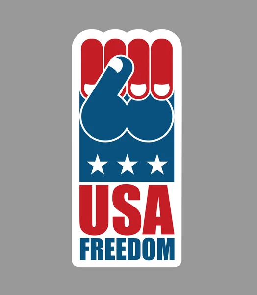 USA Freedom hand. American fist. Symbol of USA Patriot. United S — Stock vektor