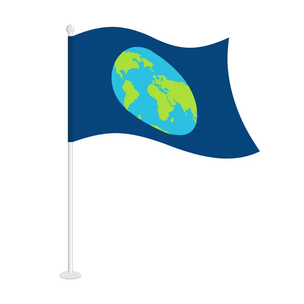 Flag earth. Official national symbol of planet. Traditional pace — Stockový vektor