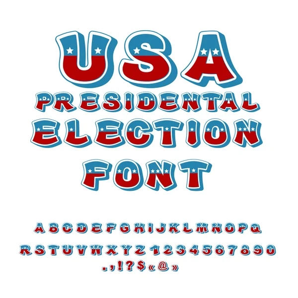 Fonte USA presidental Election. Débat politique en Amérique alpha — Image vectorielle