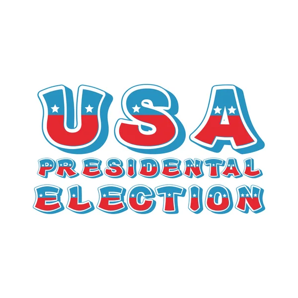 Typografia prezes wybory w USA. Debata polityczna w Ameryce — Wektor stockowy