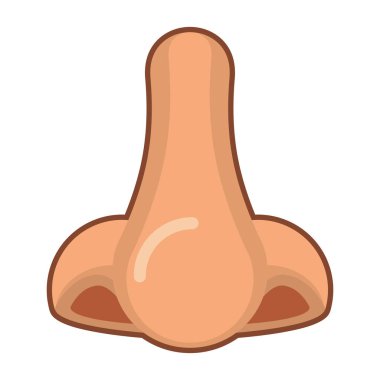 İzole burun. Adam yüz parçası. Burun delikleri ve transfer