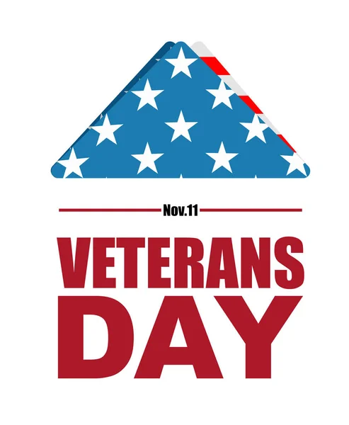 Veterans Day. USA vlag symbool van rouw en verdriet voor gevallen s — Stockvector