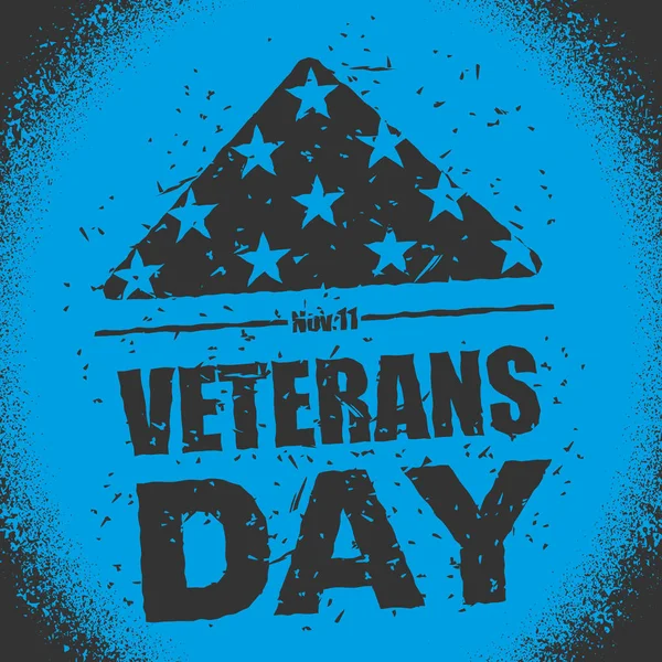 Veterans Day in de Verenigde Staten. Vlag Amerika gevouwen in een driehoek symbool van m — Stockvector