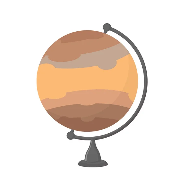 Jupiter School Globe. Geografische gebied van de planeet. Model enorme pla — Stockvector