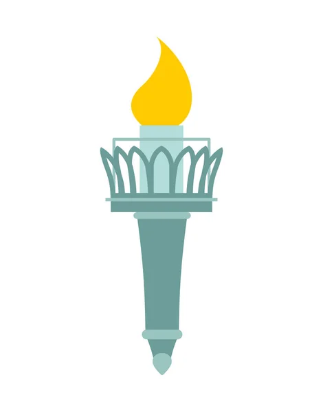 Torche de la Statue de la Liberté. Phare pour les navires. Accessoire monu — Image vectorielle