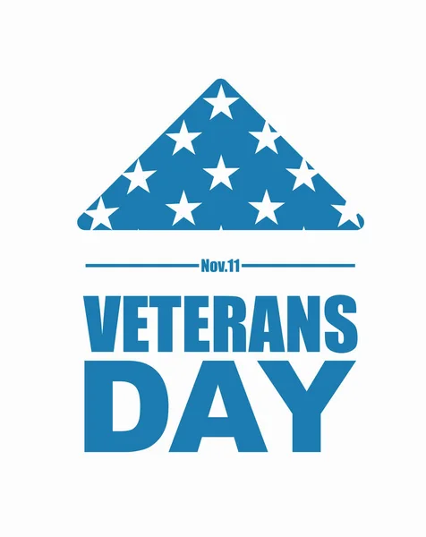 Veterans Day. USA flaggsymbol för sorg och sorg för fallna s — Stock vektor