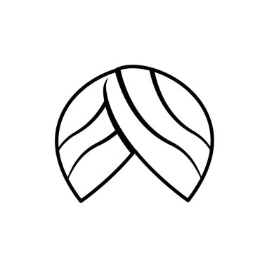 Türban düz simgesi. Ulusal Doğu şapka. Oryantal otoyolu kap