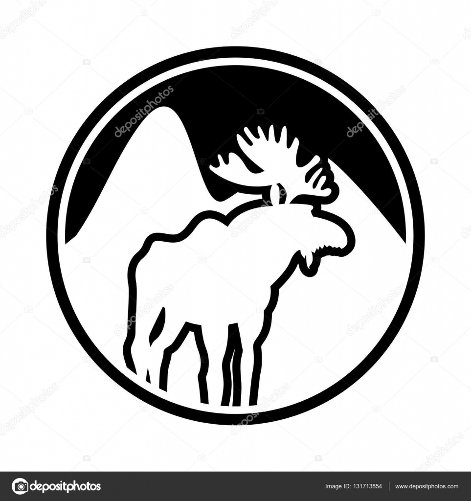 驼鹿标志。鹿的会徽。动物的角。野生动物图库矢量图©popaukropa 131713854, image size:1600x1700