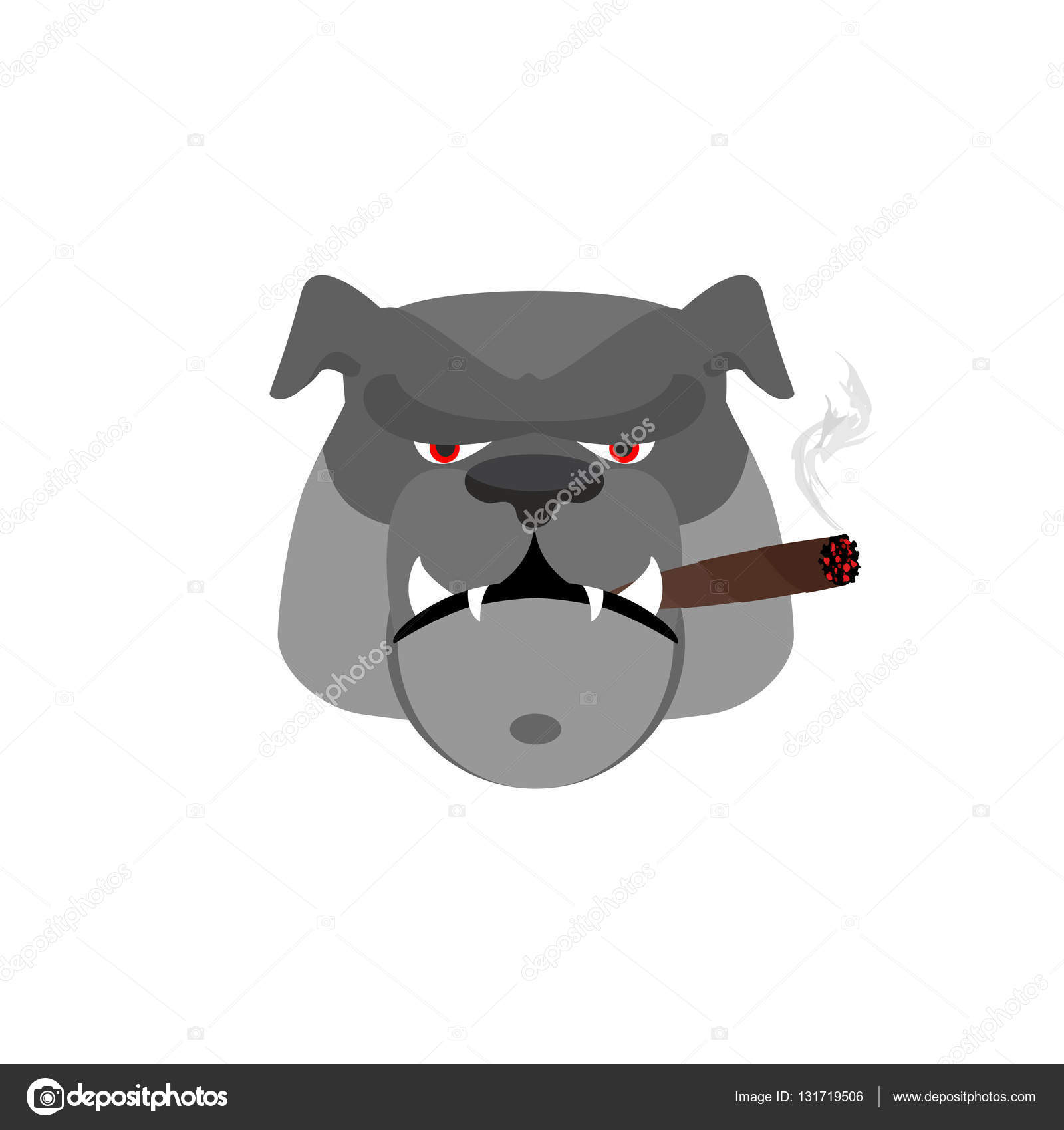 Sint hund med sigar . stockvektor © popaukropa #131719506, image size:1600x1700