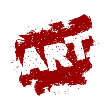Sanat yazı logo grunge tarzı. Sprey ve çizikler. Gürültü bir