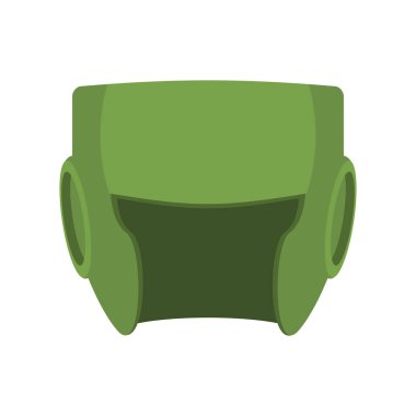 Boks kask yeşil. Boksör maskesi izole. Tra için spor Aksesuar