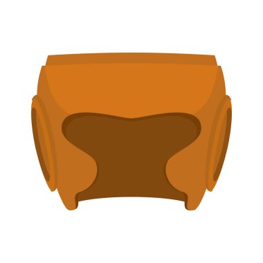 Boks kask turuncu. Boksör maskesi izole. Tr için spor Aksesuar