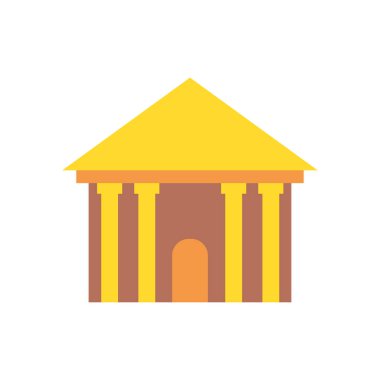 Yunan tapınağı izole. sütunlarla Sarayı. Antik Mimarlık