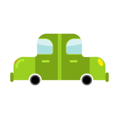 Araba yeşil izole. Beyaz arka plan üzerinde taşıma. Honey'e Auto