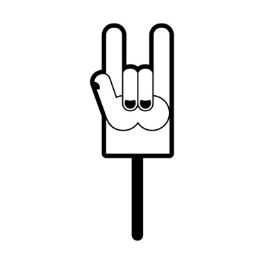 Parmak Rock işaret köpük. Müzik fan Aksesuar