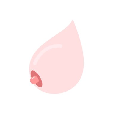 İzole göğüsler. Beyaz arka plan üzerinde koynunda. Göğüsler amblemi. Kadın