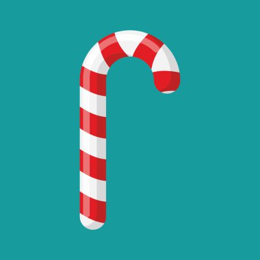 Noel nane şeker kırmızı izole. lolipop Peppermint stick swe