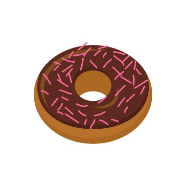 Çikolatalı çörek izole. Tatlılar beyaz arka plan üzerinde pişirme. Del