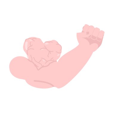 Pazı vücut geliştirmeci kalp. Ana kas atlet. Güçlü kol