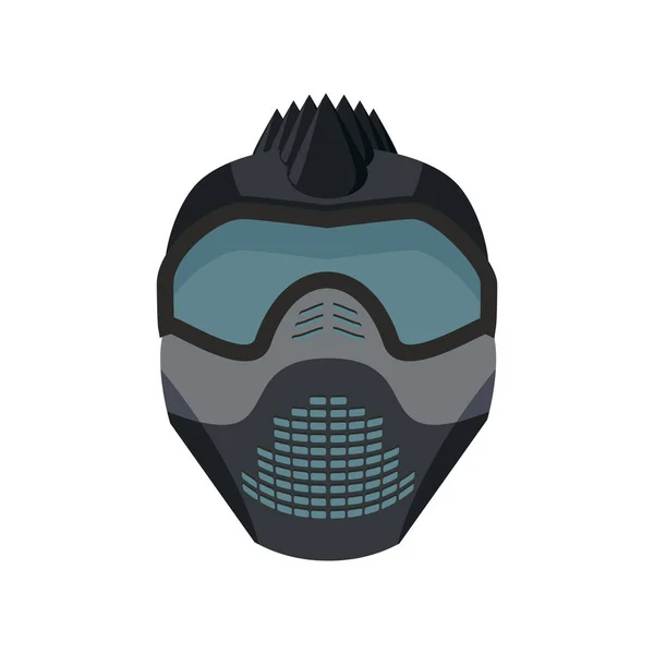 Paintball masker. Beschermende helm Schrikachtig. Sport gasmasker futu — Stockvector