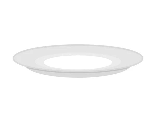 分離するプレートの空。空の皿。白の表現を食べるカトラリー — ストックベクタ