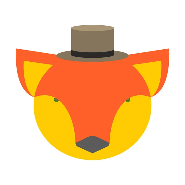 Fox face. Cute she-fox head. element for kids design — Stock Vector