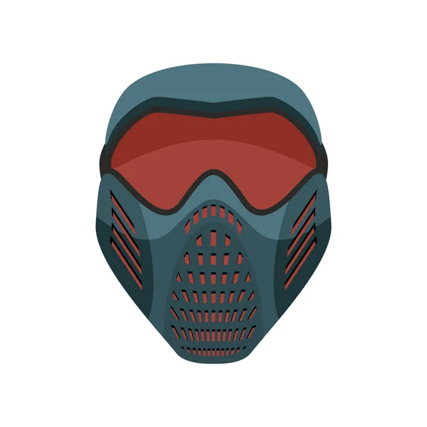 Protective helmet Scary. Sports respirator future. paintball mas — Stock Vector