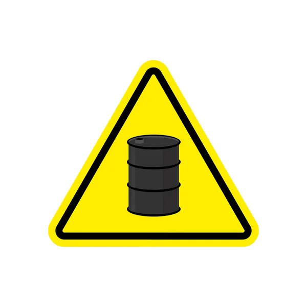 Signo de atención de aceite. Símbolo de advertencia del peligroso barril de gasolina. D) — Archivo Imágenes Vectoriales