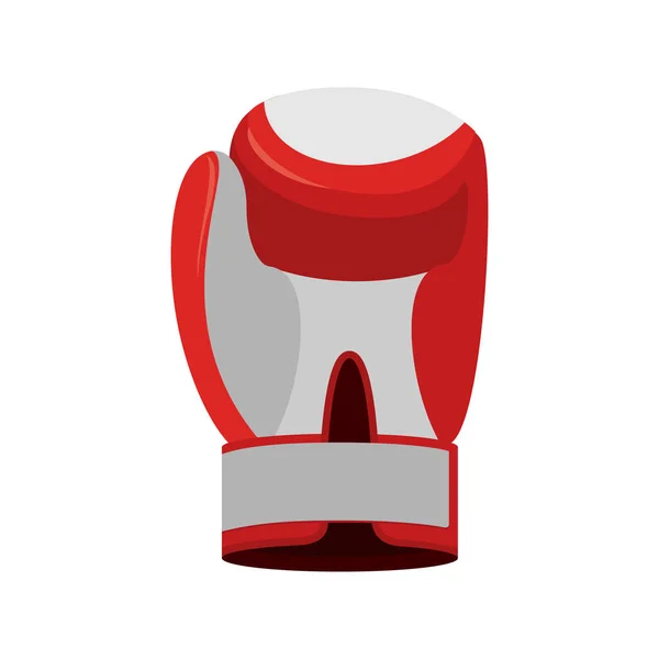 Guanto da boxe rosso. Accessorio per pugile. attrezzature sportive — Vettoriale Stock