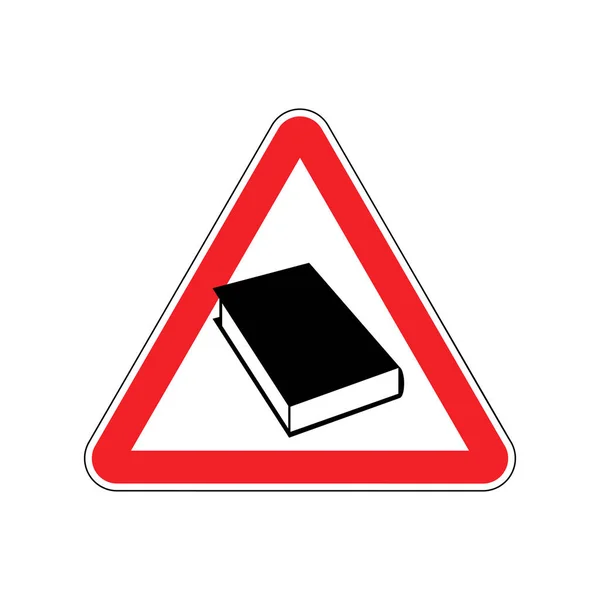 Libro Señal de advertencia amarilla. Lectura Símbolo de atención de peligro. ¡Qué raro! — Vector de stock