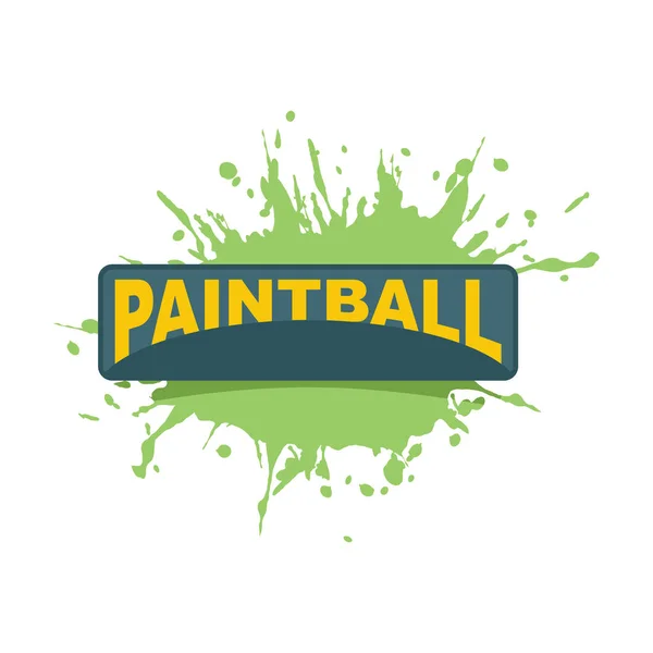Paintball logo. Emblem for military extreme sports game. — Stock Vector