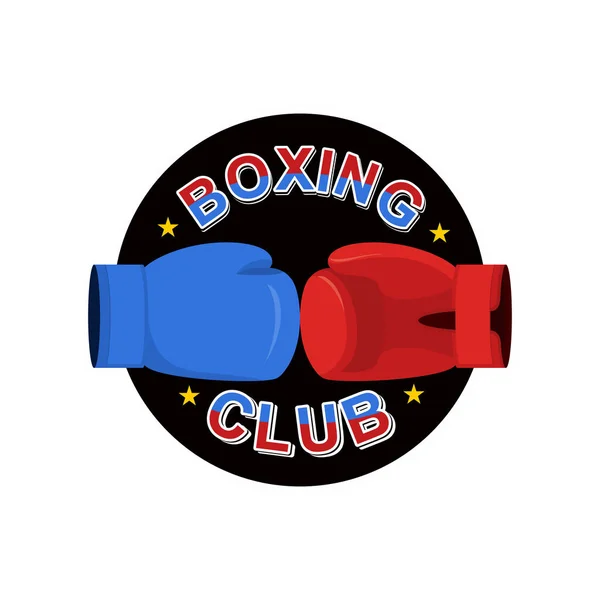 Emblema de boxeo. Amores rojos y azules. logo para el equipo deportivo y clu — Archivo Imágenes Vectoriales