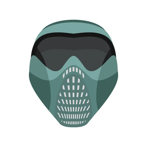 Protective helmet Scary. Sports respirator future. paintball mas — Stock Vector