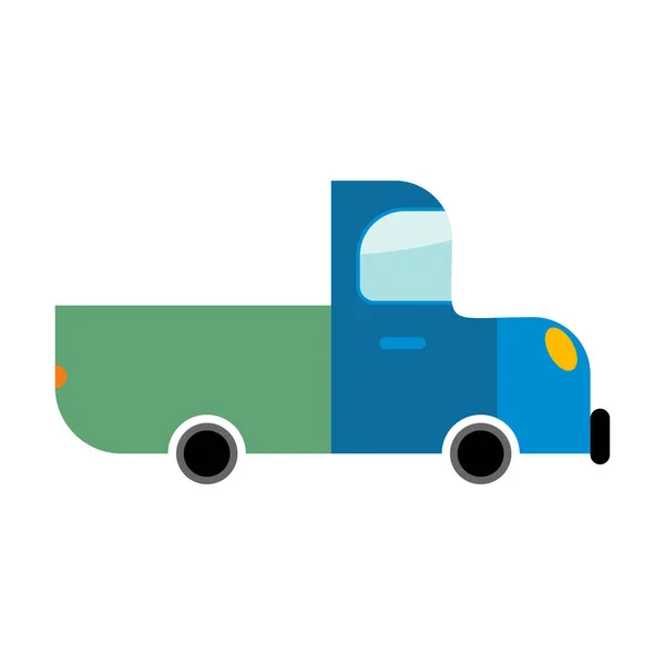 Φορτηγό απομονωθεί καρτούν στυλ. Μεταφορές σε άσπρο φόντο. Lar — Διανυσματικό Αρχείο