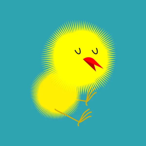 İzole piliç. Küçük tavuk. Küçük Çiftlik sarı kuş — Stok Vektör