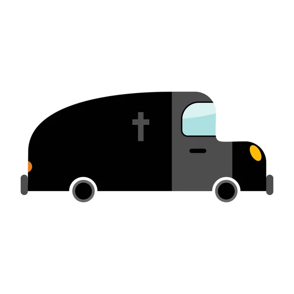 Cenaze arabası cenaze arabası izole. Beyaz arka plan üzerinde taşıma. Otomatik — Stok Vektör