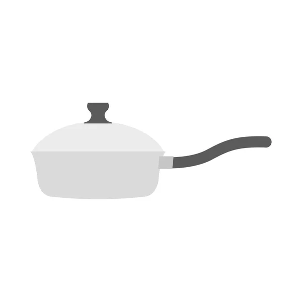 Sartén aislada. Utensilios de cocina sobre fondo blanco. Cocinero — Vector de stock