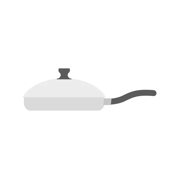 Bratpfanne isoliert. Küchenutensilien auf weißem Hintergrund. Koch — Stockvektor