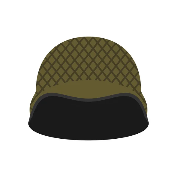 Casque militaire isolé. Casquette de protection Soldat sur blanc b — Image vectorielle