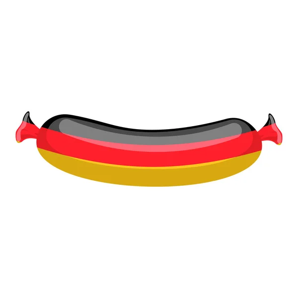 Duitse worst geïsoleerd. traditionele vlees delicatesse uit Duitsland — Stockvector