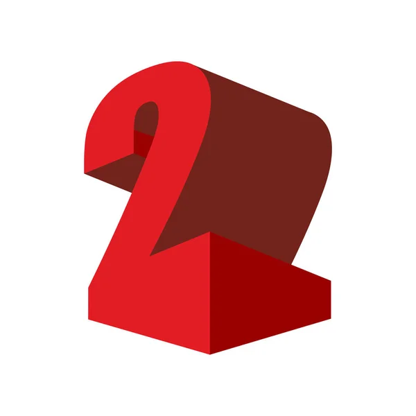 2 logotipo. Dois emblema 3D. Sinal abstrato digital para empresa —  Vetores de Stock