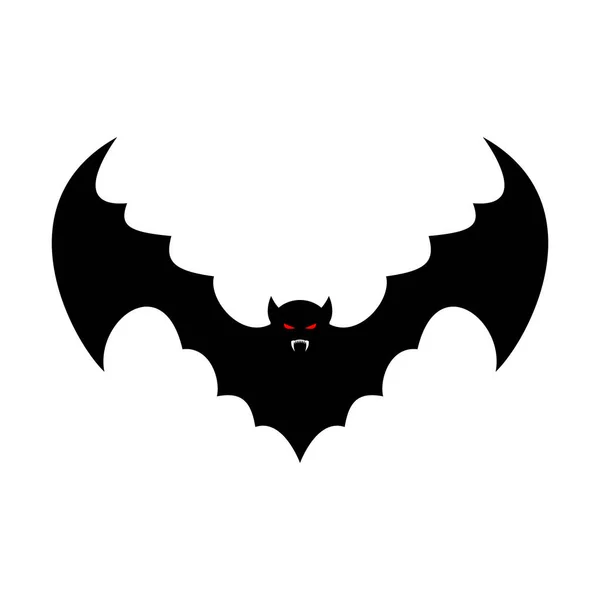 Morcego isolado. Sanguessuga com asas. Vampiro voador —  Vetores de Stock